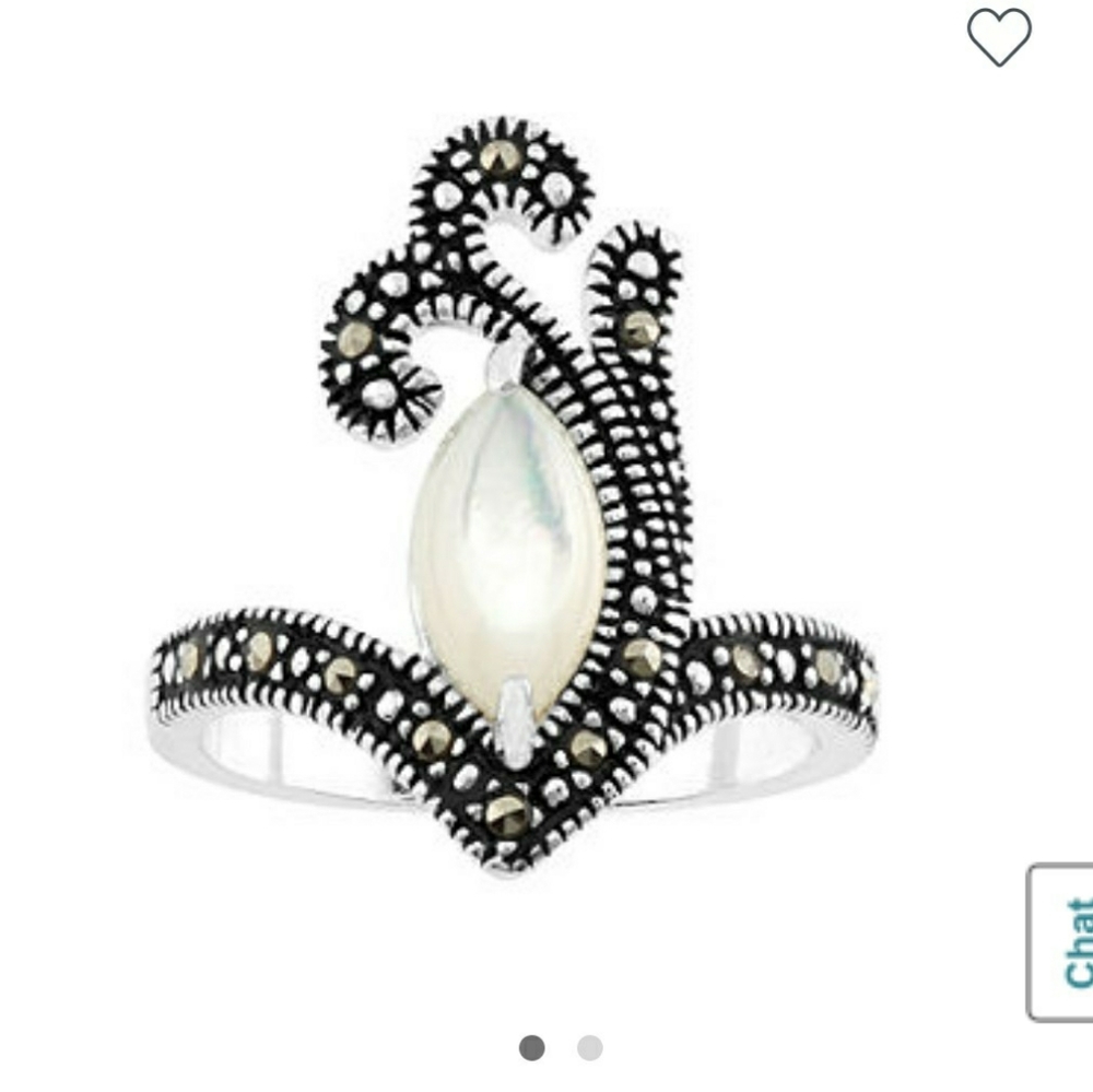 Silver cocktail ring size 8 brand new with tags